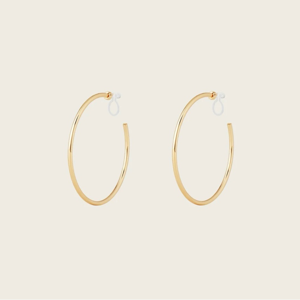 Clip-ons Gold Hoop Earrings